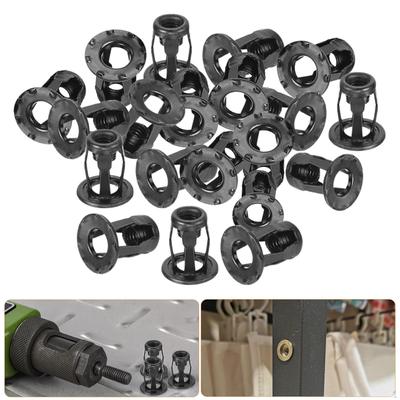20 Piezas Tuercas de Pétalo para Anclajes de Puertas Ferretería, Acero al Carbono, Herramienta, Tuercas de Expansión Forma de Pétalo Fijaciones de Pared