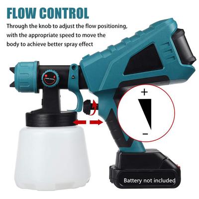 1 Set 1000ML Cordless Electric Spray Gun Airbrush Paint Sprayer For 18V Battery