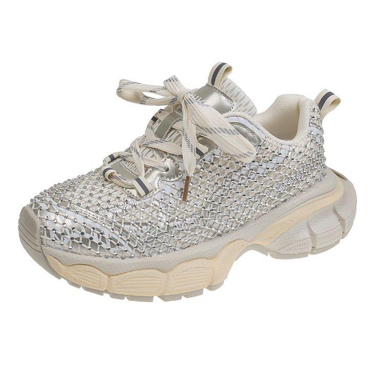 

[youshilai] Dad shoes girl 2025 spring new mesh breathable sports shoes fishing net casual shoes 40