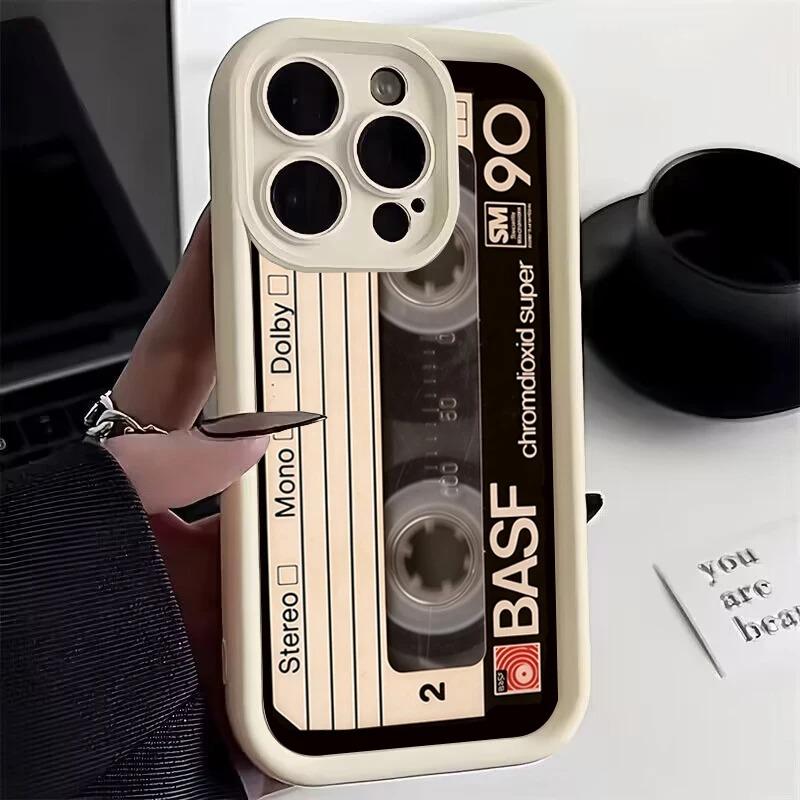 Lucky Tape Pattern Silicone Soft Phone Case For iPhone 16 15 14 13 12 11 Pro Max X XS XR 7 8 Plus 16E SE Shockproof Back Cover