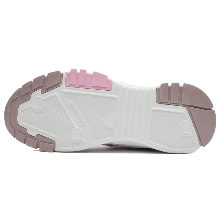 Li Ning Reverse Fantasy Leather, Textile Low top Sports Casual Shoes Women's Pink White AGLR184-2