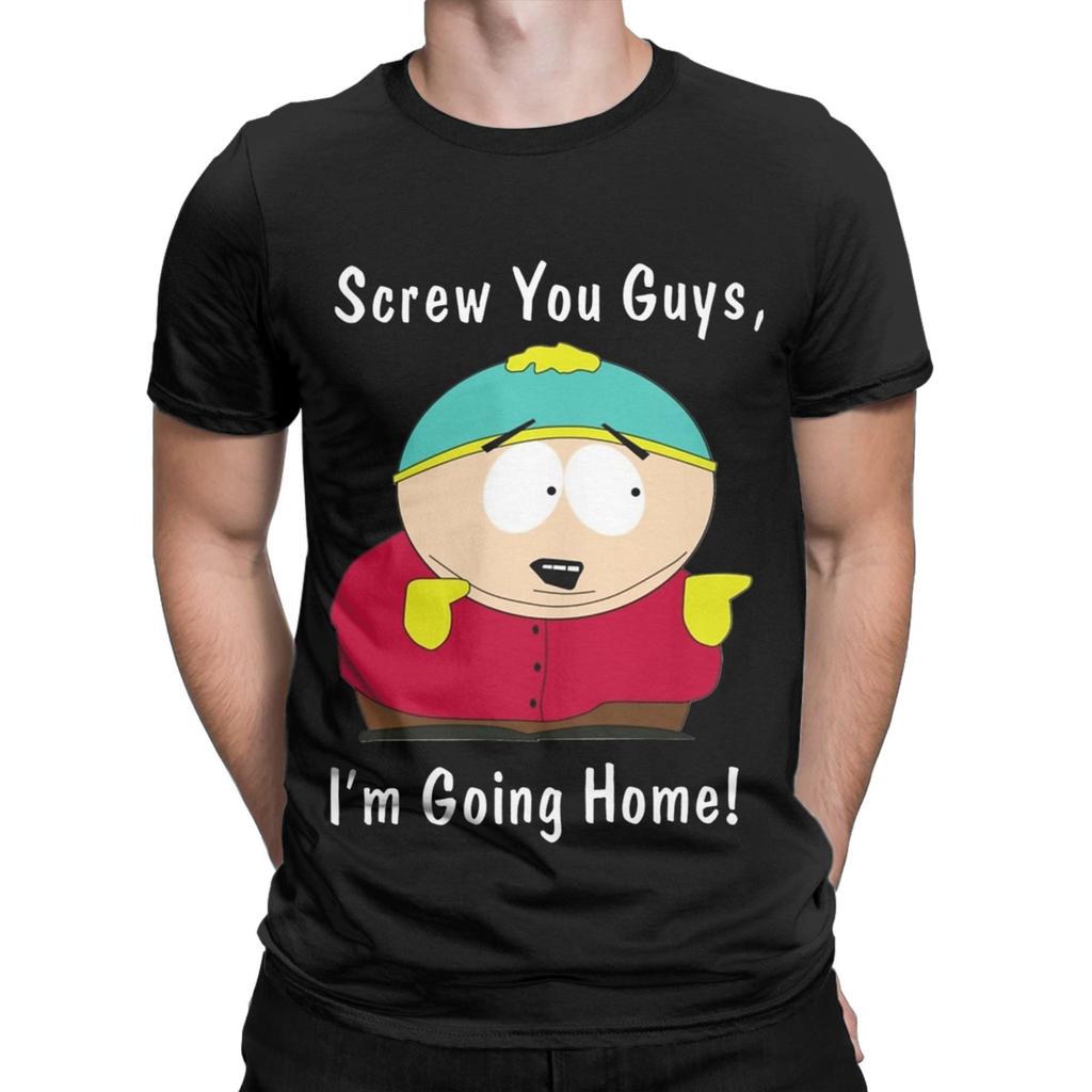Souths Parks Cotton T Shirt For Men's Summer Eric Cartman Streetwear T Shirts Breathable Harajuku Tees Oversized Casual Clothing