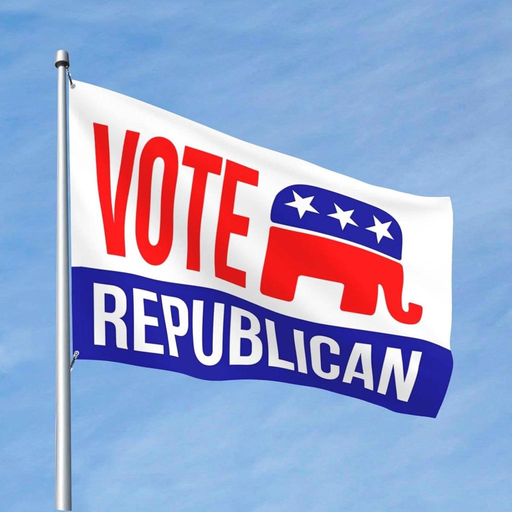 4x6 Ft Save America Vote Republican Flag Save America Vote Red Republican Flag with Metal Vote Red Anti Democrat Outdoor Flag Banner Yard Sign
