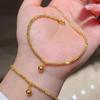 Golden Flash Disco Jingle Bell Gold Flake Bracelet for Women - 2025 Lucky Charm Jewelry.