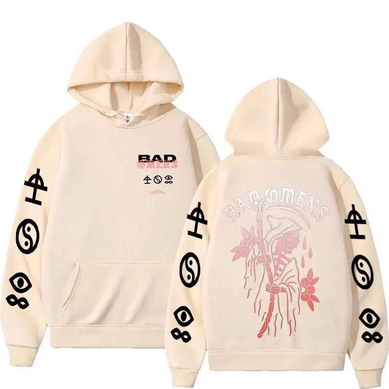 Bad Omens The Concrete Forever Tour Hooded Unisex Harajuku Hip Hop Gothic Sweatshirt Men Casual Oversized Hoodie Streetwear