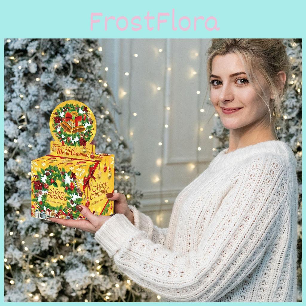 Yellow Christmas Bell Decorative Gift Box With Paper Material For Festive Surprises