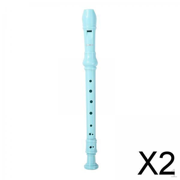 

2 шт. Сопрановая блок-флейта в немецком стиле, музыкальный инструмент, подарки, синяя, 8 отверстий