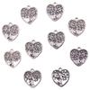 Vintage Silver Heart Pendant with 'Love' Letters - Creative Handmade Jewelry Accessory