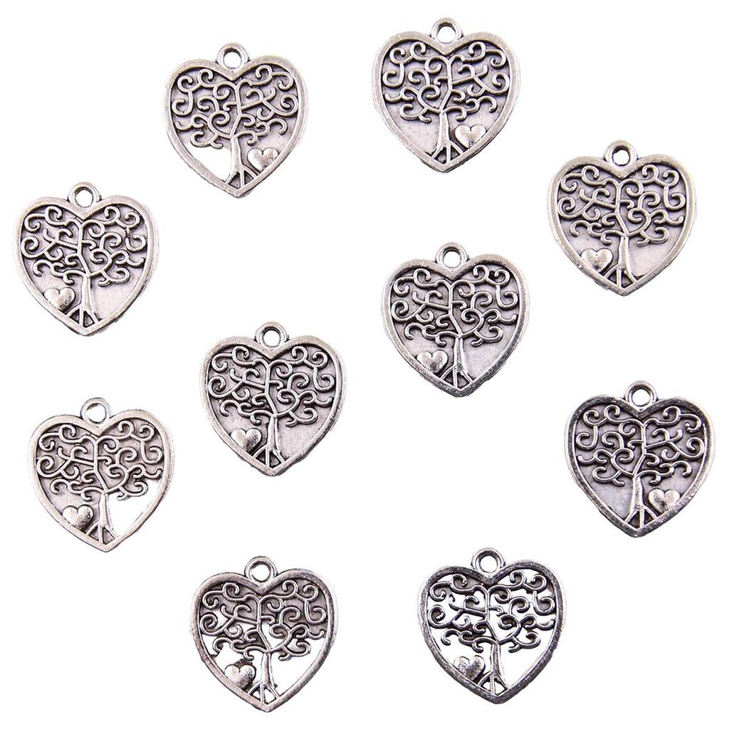 Vintage Silver Heart Pendant with 'Love' Letters - Creative Handmade Jewelry Accessory