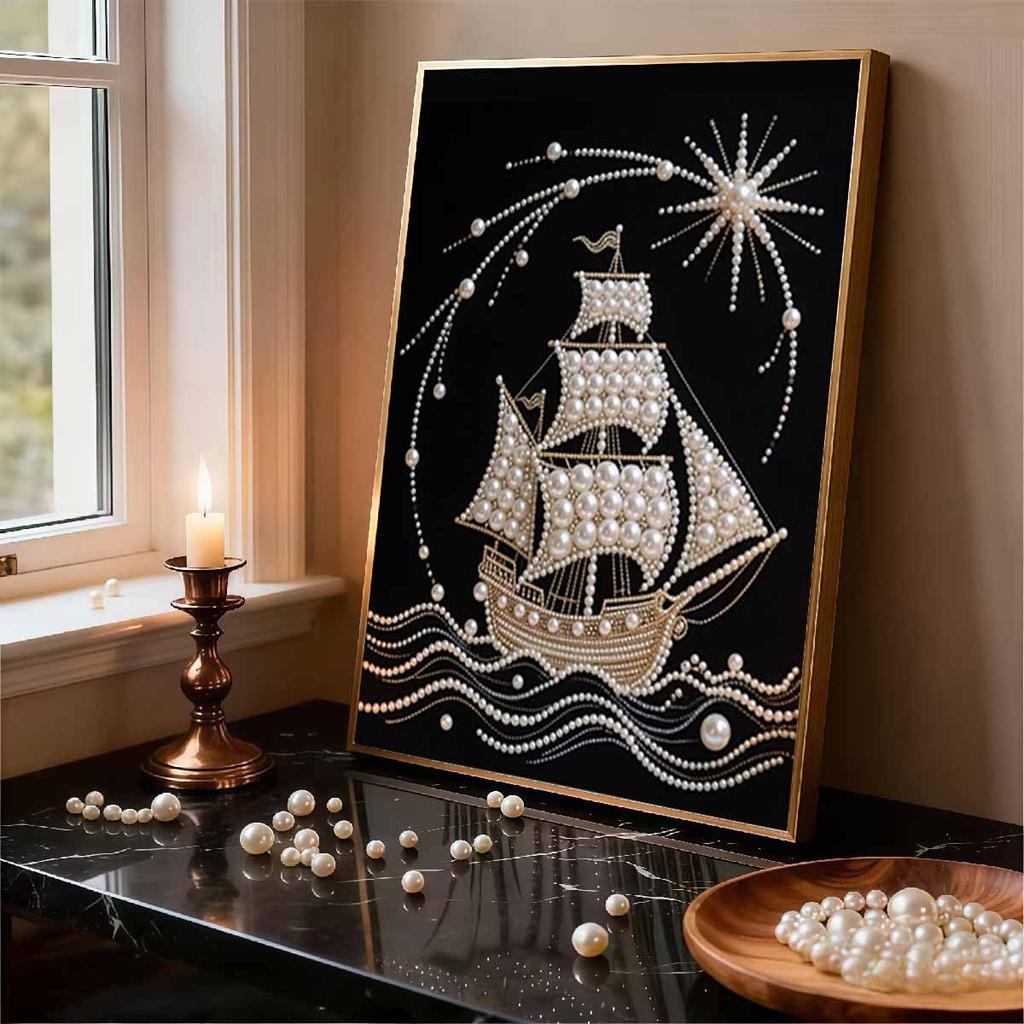 Pearl Shipping DIY Diamond Art Kits 15.7x19.6inch Gem Art Diamond Painting Kits Without Frame for Adults Gift Idea Home Wall Decor