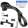 MTB Road Bike Handlebar Extended Bar Computer Mount for Garmin/Bryton/Wahoo Out Front Sports Camera Front Light Stand Clip