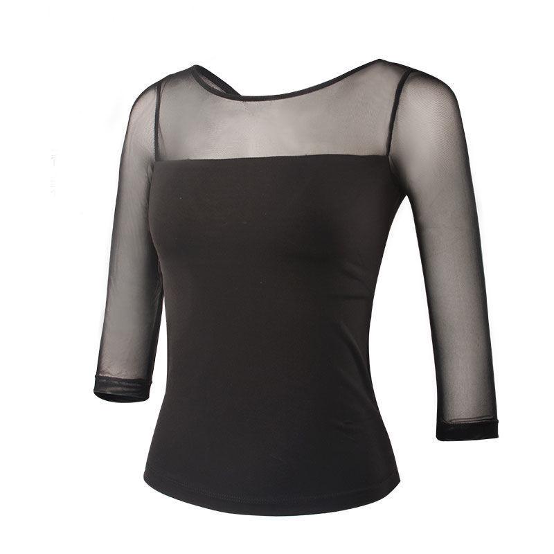Chose One Dames Top met Lange Mouwen en Mesh voor Ballet Dans - Klassiek Chinees Danskostuum Small