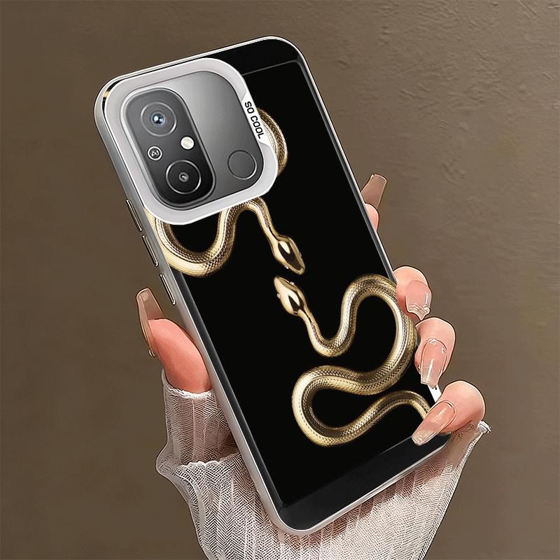 

Black Snake Doodle Shockproof Phone Case for Xiaomi Poco X7 X6 X5 X3 Pro F7 Ultra M8 Redmi 15C 15 14C 13C 12C 10C 13 12 10 Xiaomi Poco X5