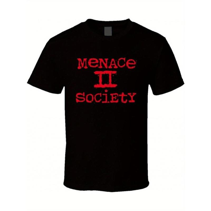 

European sizes Menace to Society T-Shirt (Crew Neck, Short Sleeves) 4XL чорний