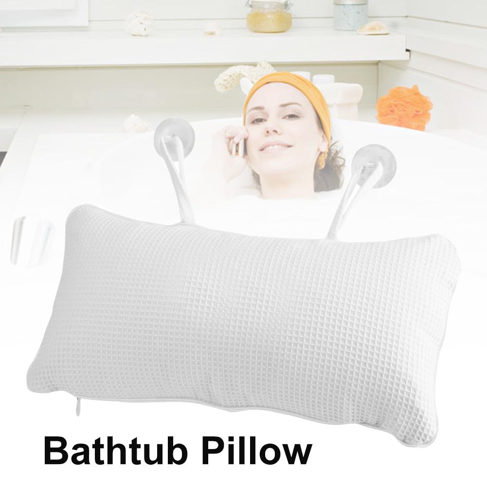 Inflatable Bathroom Pillow Bathtub Spa Bath Neck Rest Cushion with ...