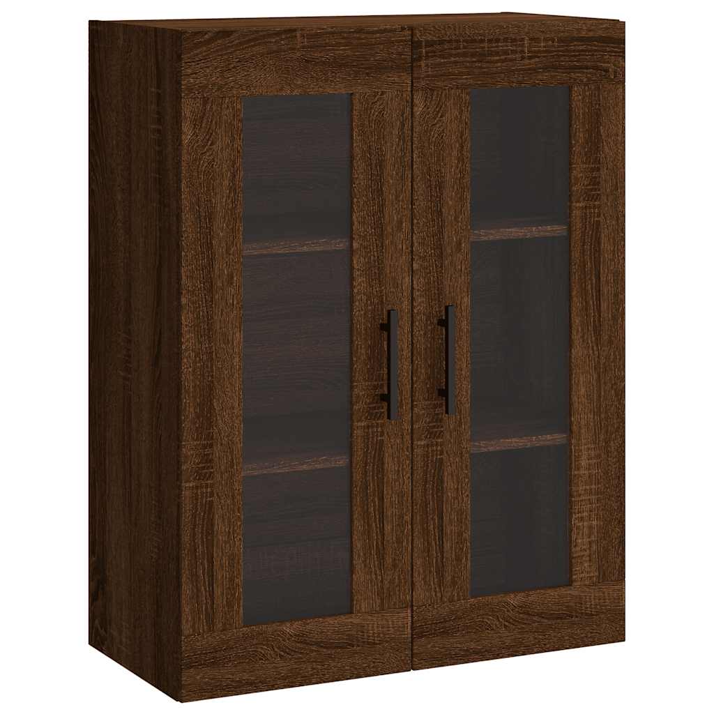 Wall Cabinet Brown Oak Effect 69.5 x 34 x 90 cm