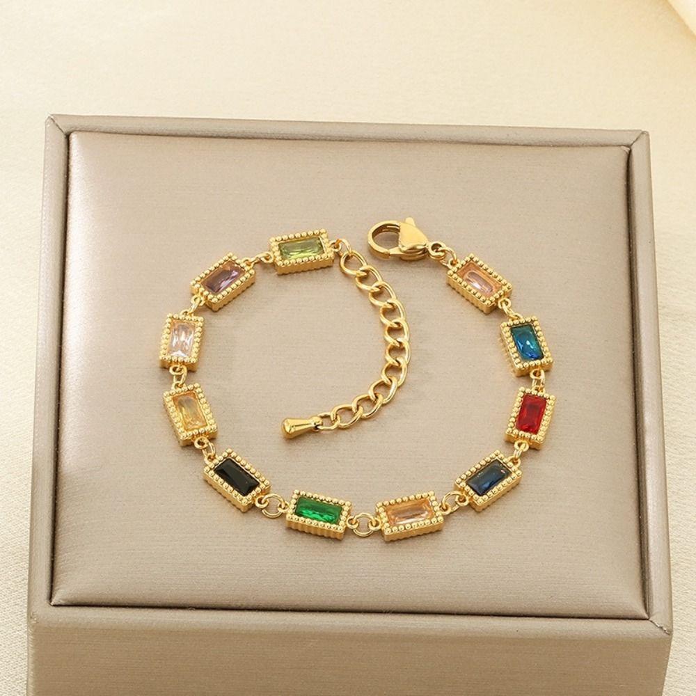 Stainless Steel Charm Bracelet Adjustable Hand Chain Vintage Wrist Chain  Gift