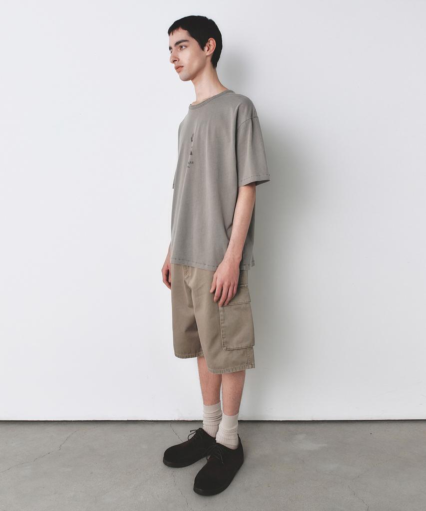 INSILENCE Faded Graphic T-Shirt Beige