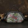Sac fourre-tout en cuir véritable de grande capacité pour femmes, sac à main rétro en cuir de vache gaufré, sacs à bandoulière et à bandoulière