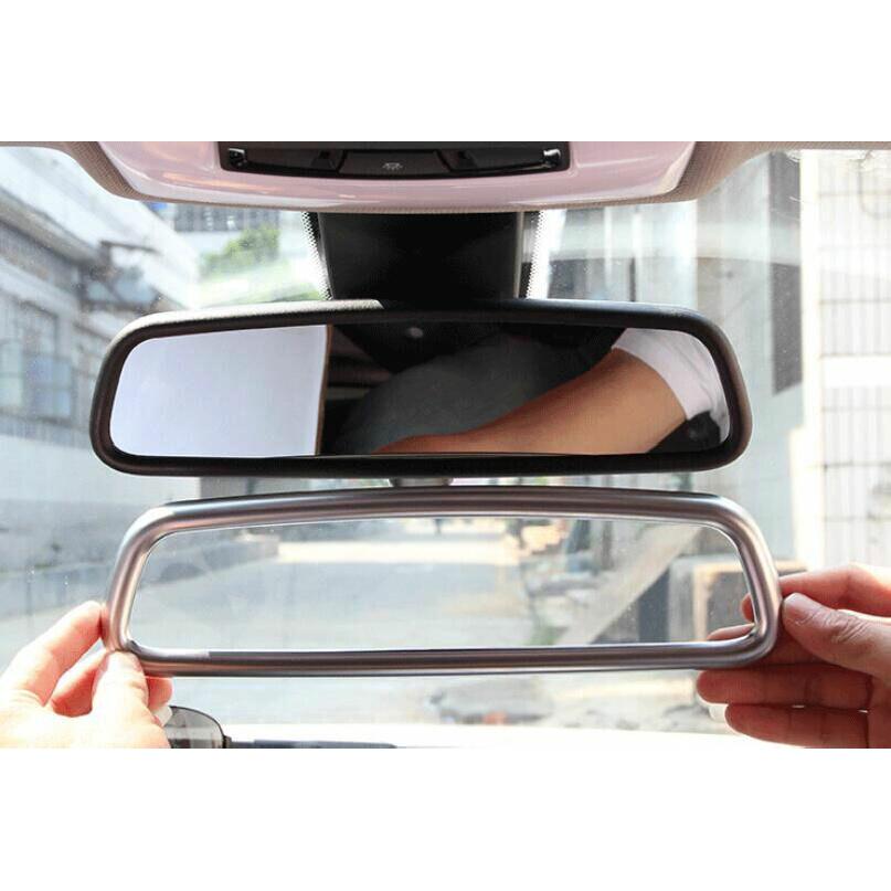 For BMW X1 E84 2012-2015 ABS Silver Interior Rearview Mirror Frame Cover Trim