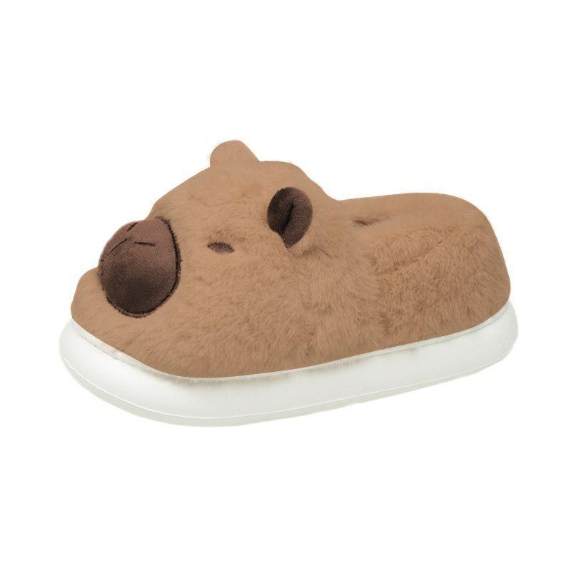 Cute Bag Heel Cotton Slippers Winter 2025 New Home Indoor Comfortable Thick-soled Non-slip Plush Warm Cotton Shoes