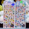 1Pc Cute Cartoon Ghost Family 3D Relief Stickers Fun Jelly Transparent Decoration for Phone Cases Children's DIY Crystal Sticker