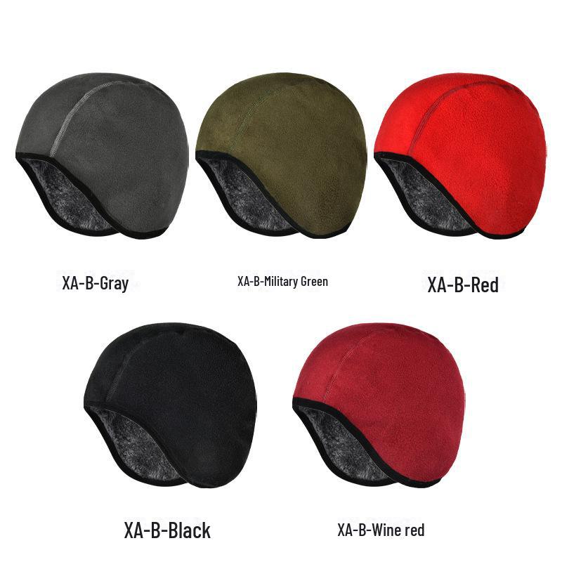 Men's Winter Cycling Polar Fleece Hat with Windproof Ear Protection for Skiing and Mountaineering.