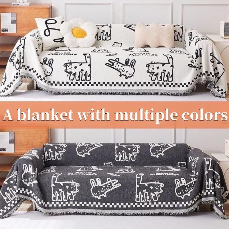 Чехлы для диванов с рисунком кошек в стиле граффити для гостиной — фото 10