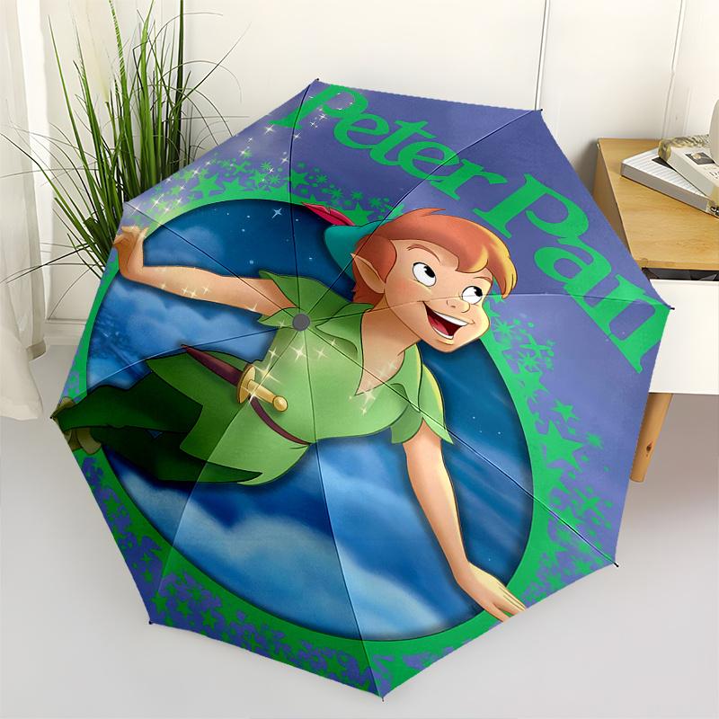 

Peter Pan, Disney Classics Automatic Opening and Closing Umbrella, Compact Travel Umbrella, Lightweight and Portable, Suitable for Beach Com