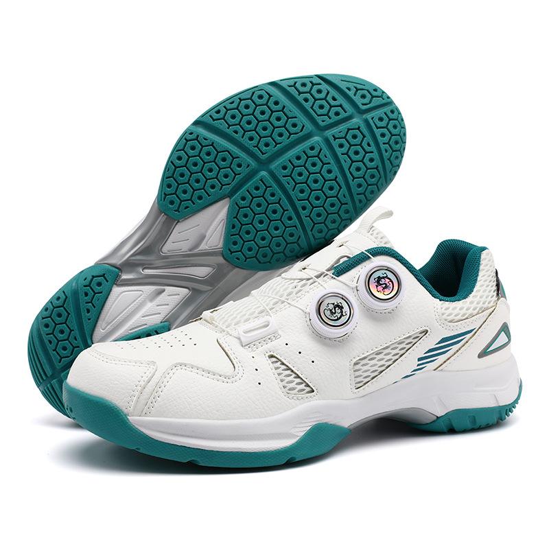 Professional Competition Badminton Shoes Flying Rotary Buckle Non-Slip Shock Absorbing Carbon Board Student Tennis Training Sneakers
