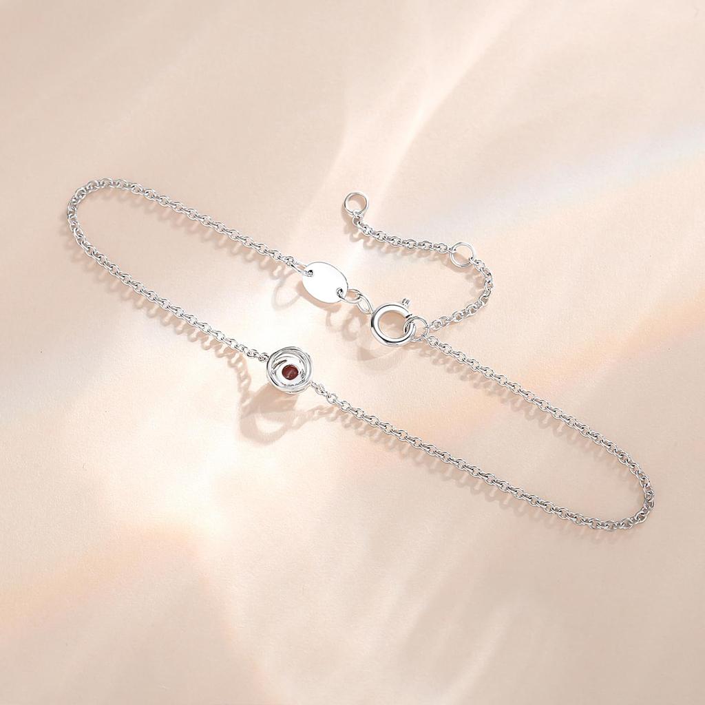 FANCIME Platinum Bracelet for May Single Perfect for and Popular Gift Wrapping Included Women, Emerald, Birthstone, Stone, Pt950, Slim, Stackable,