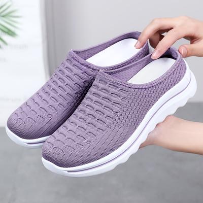 Women's Summer Breathable Commute Half Drag Shoes Soft Sole Lightweight Slip On Casual Comfortable Odor-Resistant