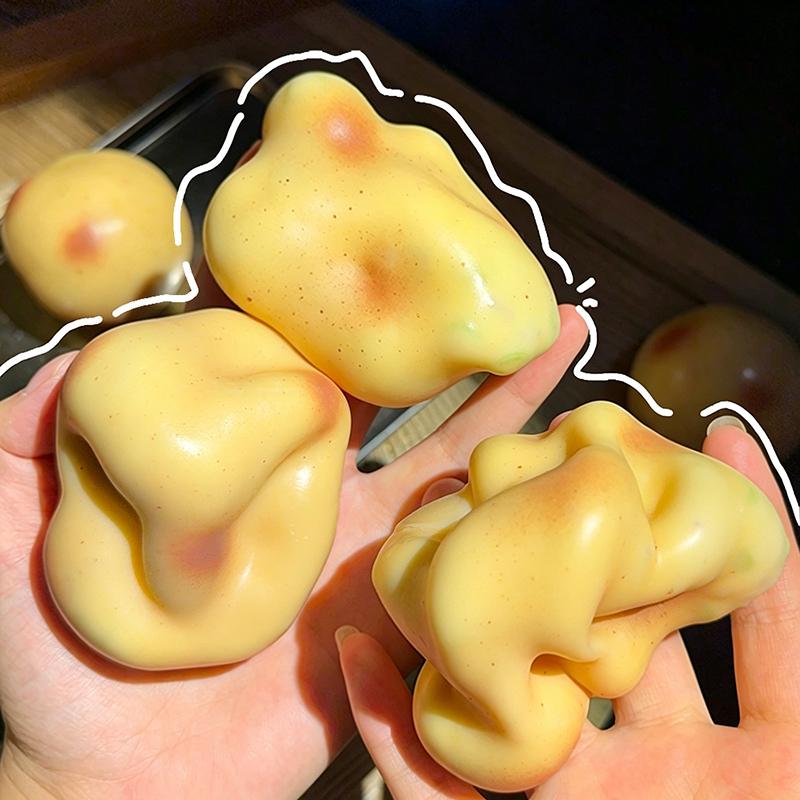 Fried Potato Shaped Stress Ball Squeeze Toy Moldable Non-Bounce Squeeze Ball Asmr Sensory Anti Stress Fidget Toys For Adult