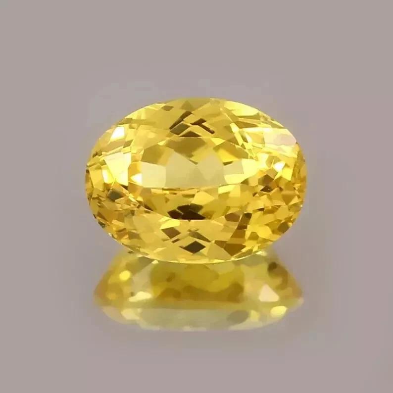 Natural Amazing Yellow Sapphire Oval 14x10 MM Beautiful Certified Gemstone