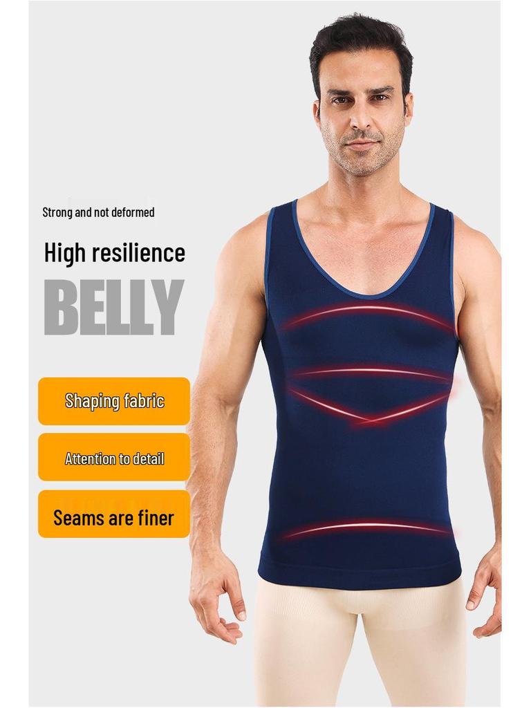 Men's Mesh Shaping Vest BX09: Breathable Chest Binder, Tummy Control, Back Support, Sporty.