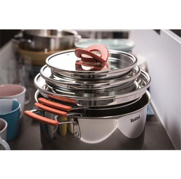 Tefal Opti Space Pot Set, 6 Pieces (G720S674)