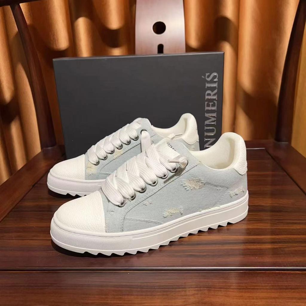 Unisex Eşleşen Çift Vintage Kirli Yıkama Kaykay Ayakkabıları Kalın Platform Taban Nefes Alabilir Bağcıklı Çok Yönlü Günlük Casual Board Ayakkabıları