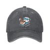 Sushi Couple Relaxing On Beach Chair Graphic Print Baseball Cap Cotton Adjustable Casual For Adults