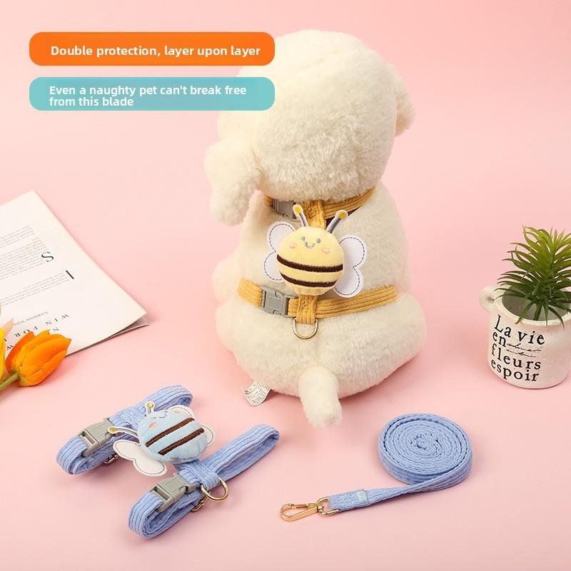 Pet Lightweight Chest Dog, Small Bee Chest, Strap, Dog Walking Leash, Dog Going Out Leash, Medium and Small Dog Chest