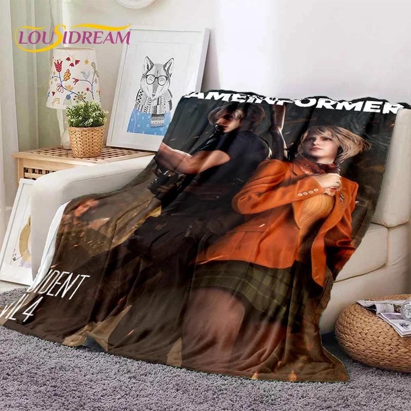Horror Games R-Resident Evil Soft Flannel Blanket for Beds Bedroom Sofa Picnic,Throw Blanket for Cover Outdoor Leisure Nap Gift