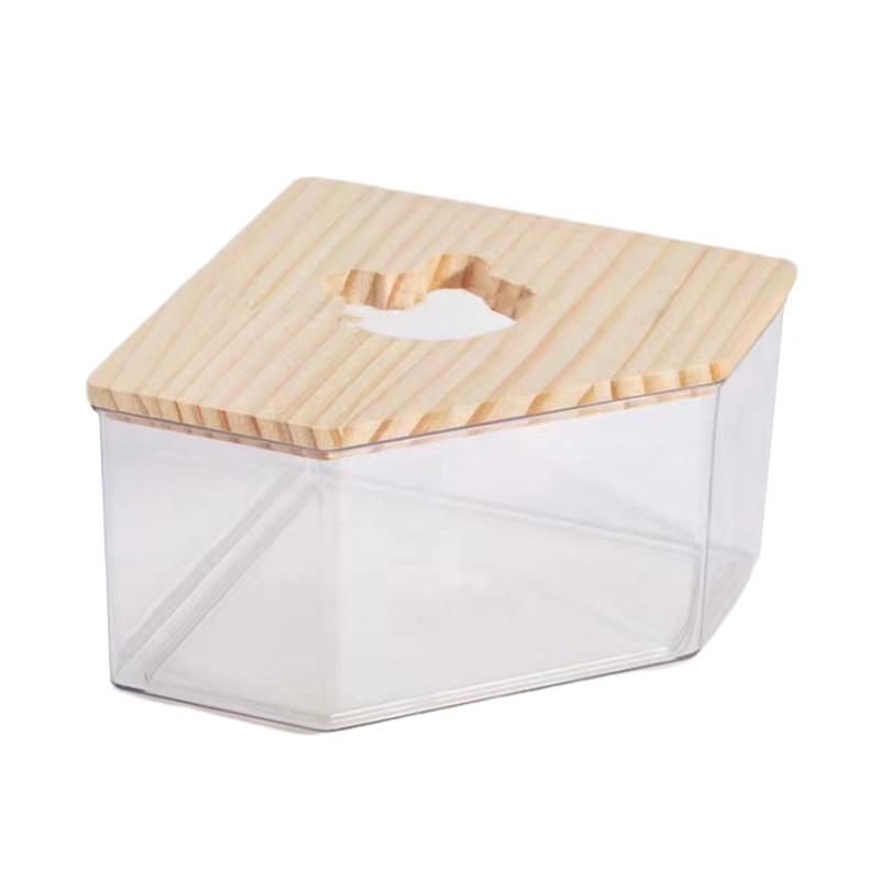 Hamster Sand Bath Shower Box Transparent Hamster Sand Bath Shower Room for Small Animals