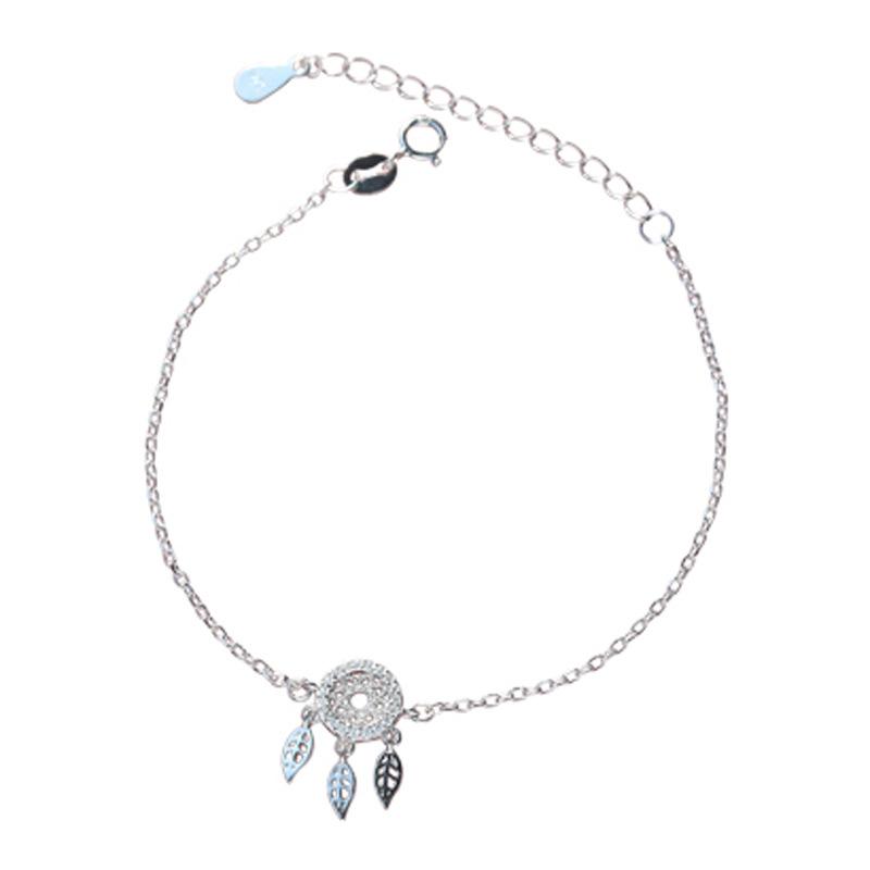 

Стерлинговое серебро S925 Серебряный браслет Сверкающий бриллиант с кисточкой и перьями Браслет женский простой нишевый дизайн Браслет Best Friend