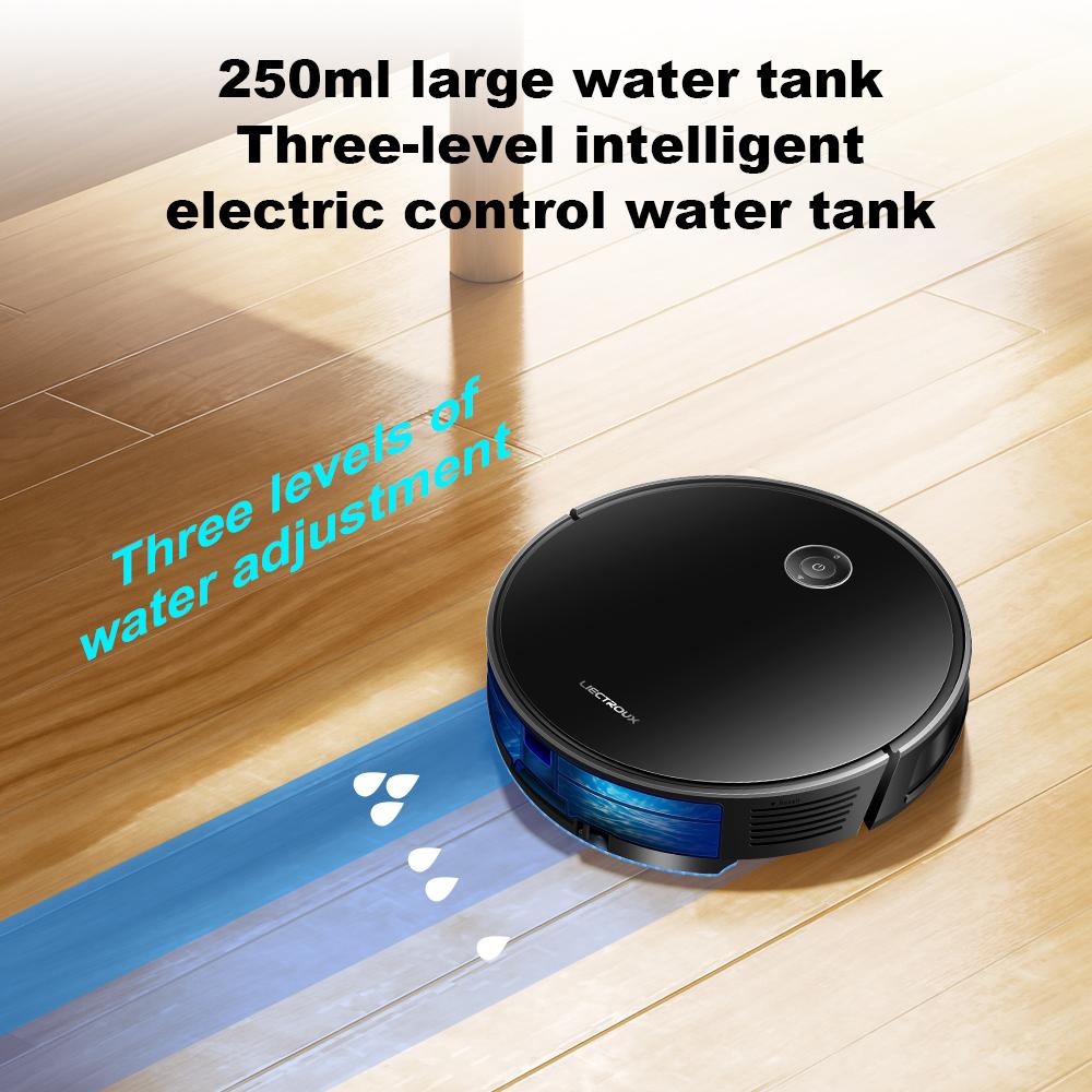 LIECTROUX C7 Robot Vacuum Cleaner AI Map Route,Memory,Super Smart Partition,WiFi App,6000Pa Suction,Electric WaterTank,Wet Mop