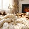 Decorative Holiday Home Accents Angel Christmas Tree Topper, Gold Glitter Metal Wire Crown Elegant Room Display Ornament for Decor And Seasonal Indoor