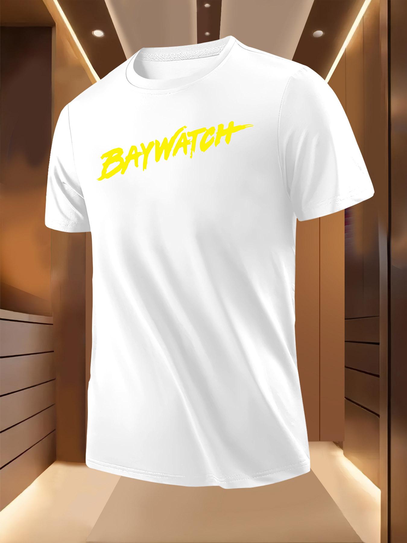 Yellow Beach Guard Print Tshirt - Breathable Lightweight ... XXXL