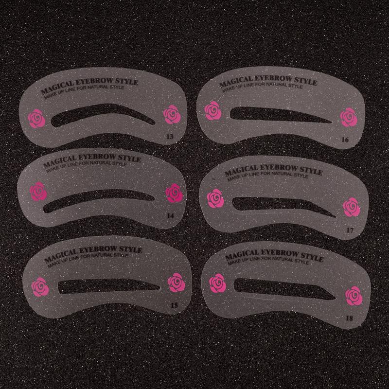 24 Pz/set Attrezzi per governare Sopracciglio Stencil Kit Strumenti di Trucco FAI DA TE Bellezza Sopracciglio Template Stencil Per Le Donne Strumenti di Bellezza