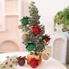 16Pcs Butterfly Bow Christmas Balls Round Christmas Hanging Pendant Christmas Tree Ornaments  Gifts