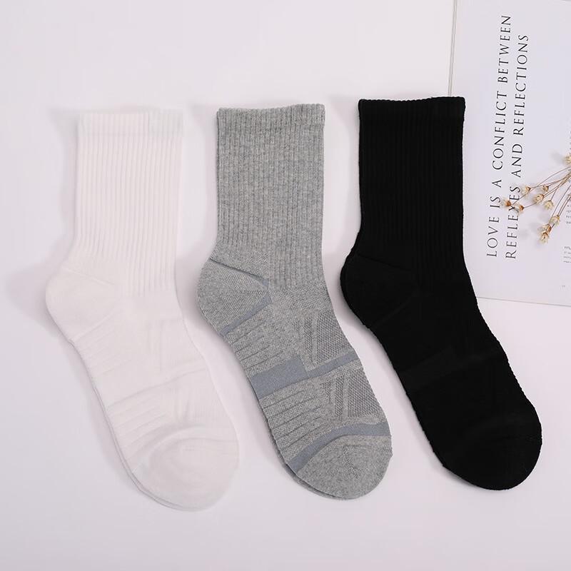 Ayoubu Men's Thickened Mid-Calf Basketball Socks