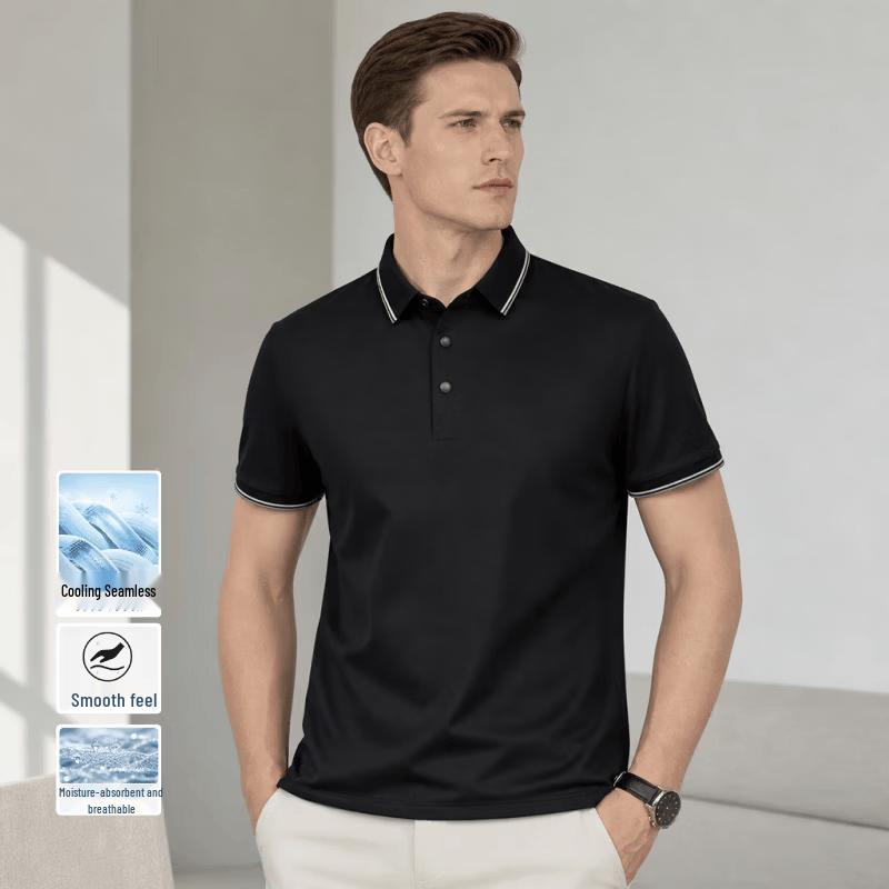 VEE KELLEN Men's Ice Silk Short Sleeve Polo Shirt