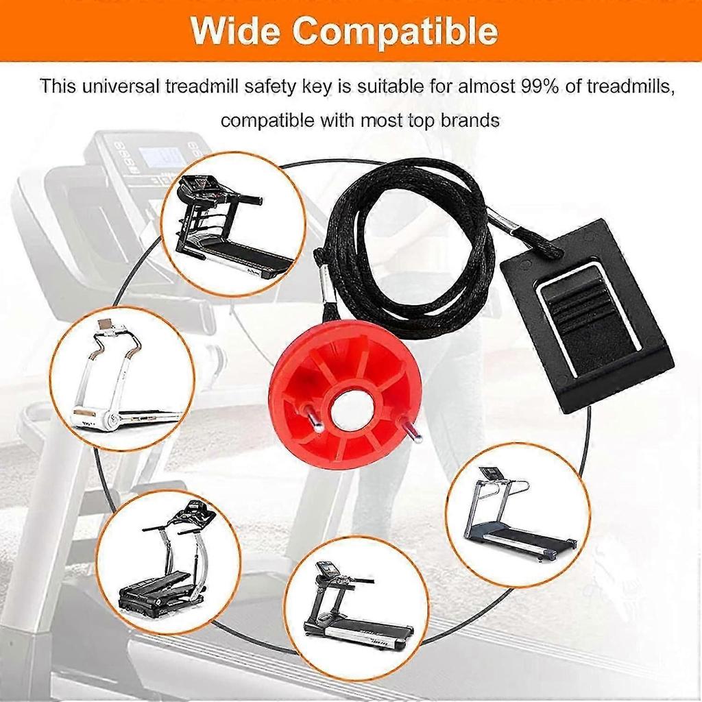 Treadmill Safety Key Universal Magnetic Safety Lock With Round Socket Safety Stop Switch Lock Start Key For Treadmills